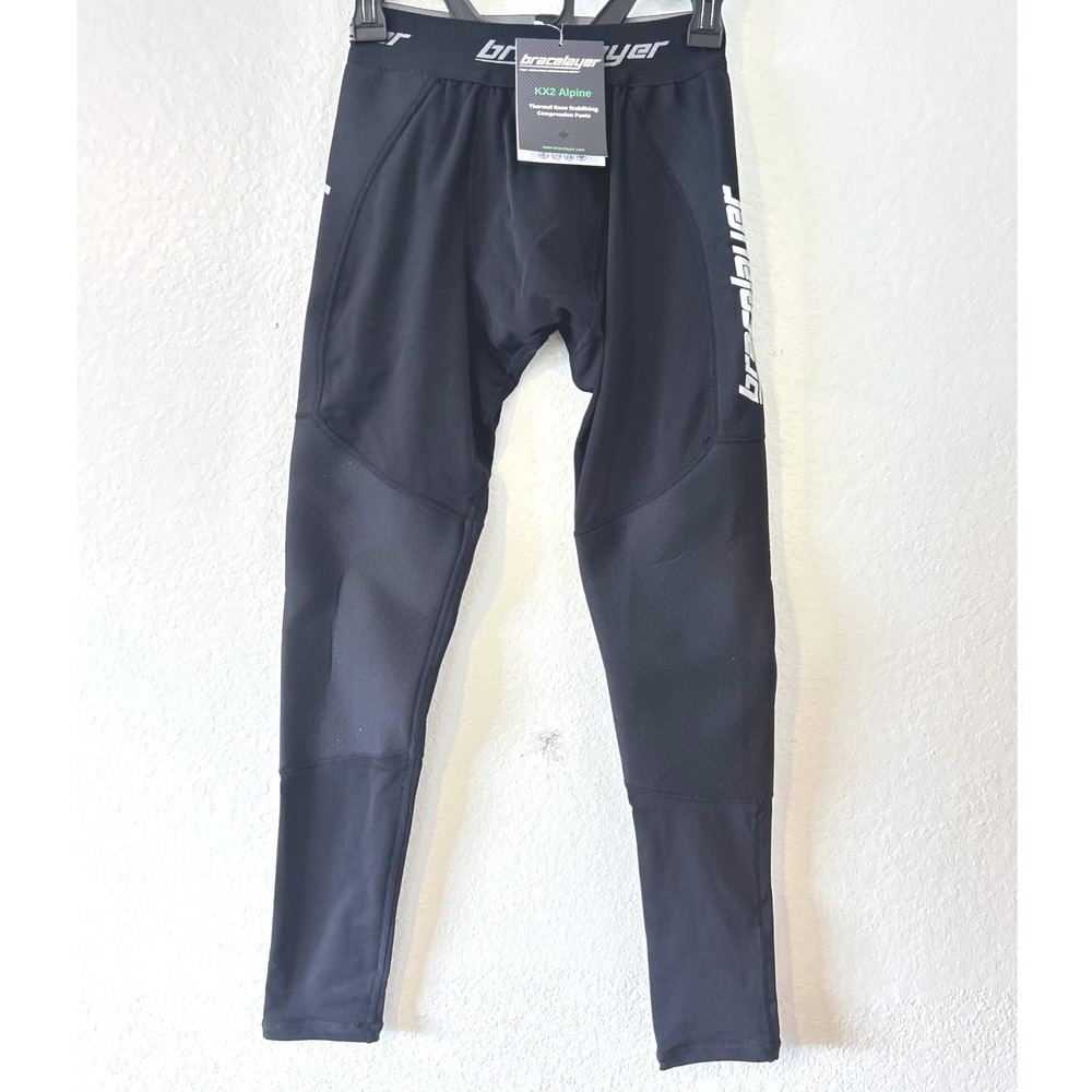 Bracelayer KX2 Alpine Men Thermal Knee Stabilizing Compression‎ Pants Black SZ S